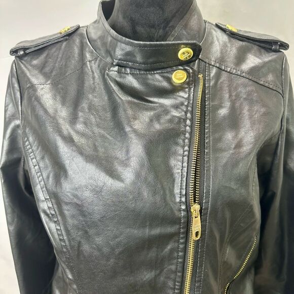Steve Madden fringe Faux Leather Jacket Size Large - Picture 5 of 14